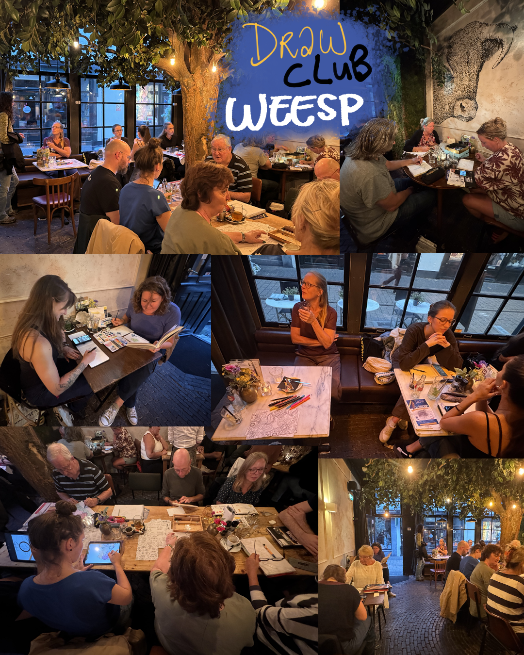 Foto's van de eerste tekenavond